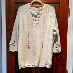 Lace up sweater